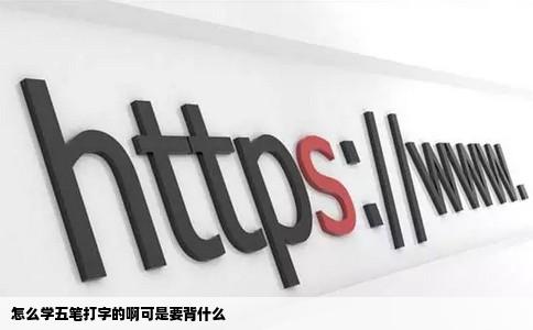 怎么学五笔打字的啊可是要背什么