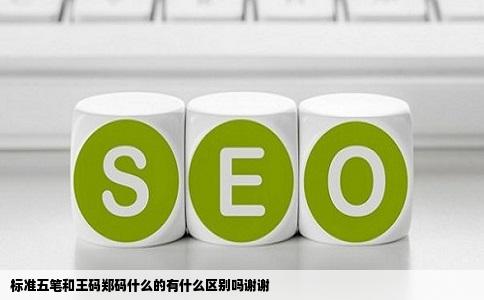 标准五笔和王码郑码什么的有什么区别吗谢谢