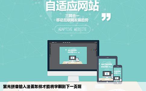紫光拼音输入法要怎样才能将字翻到下一页啊