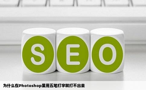 为什么在Photoshop里用五笔打字就打不出来