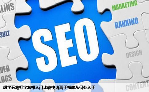想学五笔打字怎样入门比较快请高手指教从何处入手