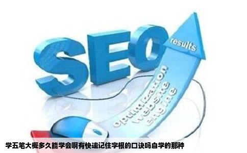 学五笔大概多久能学会啊有快速记住字根的口诀吗自学的那种