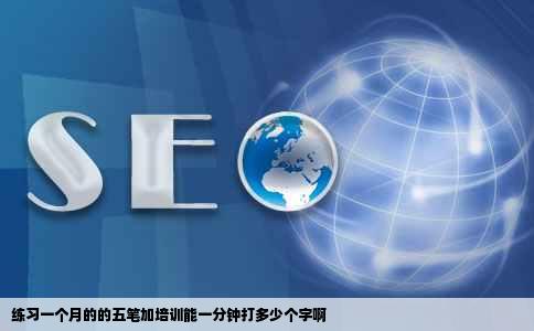 练习一个月的的五笔加培训能一分钟打多少个字啊