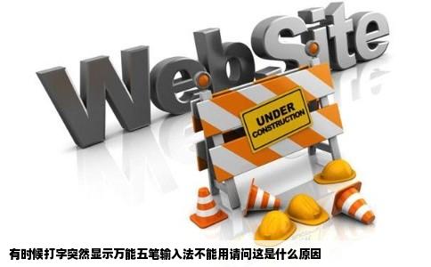 有时候打字突然显示万能五笔输入法不能用请问这是什么原因