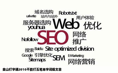 金山打字通2010不能打五笔单字词组文章