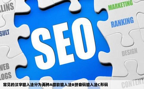 常见的汉字输入法分为两种A微软输入法B拼音码输入法C形码