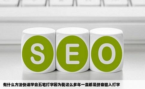 有什么方法快速学会五笔打字因为我这么多年一直都是拼音输入打字