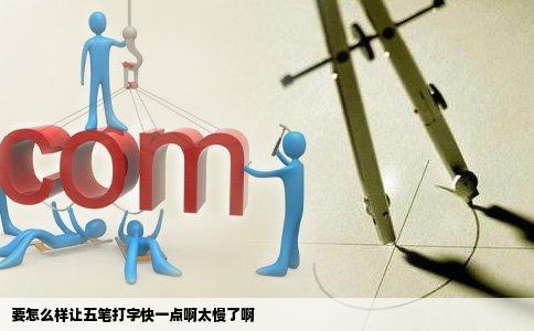 要怎么样让五笔打字快一点啊太慢了啊