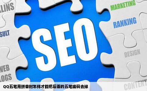 QQ五笔用拼音时怎样才能把后面的五笔编码去掉