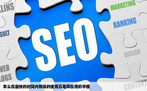 怎么在最快的时间内熟练的使用五笔现在用的字根