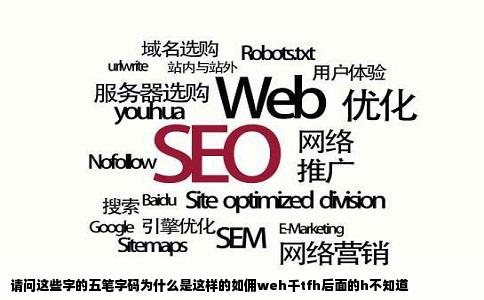 请问这些字的五笔字码为什么是这样的如佣weh千tfh后面的h不知道